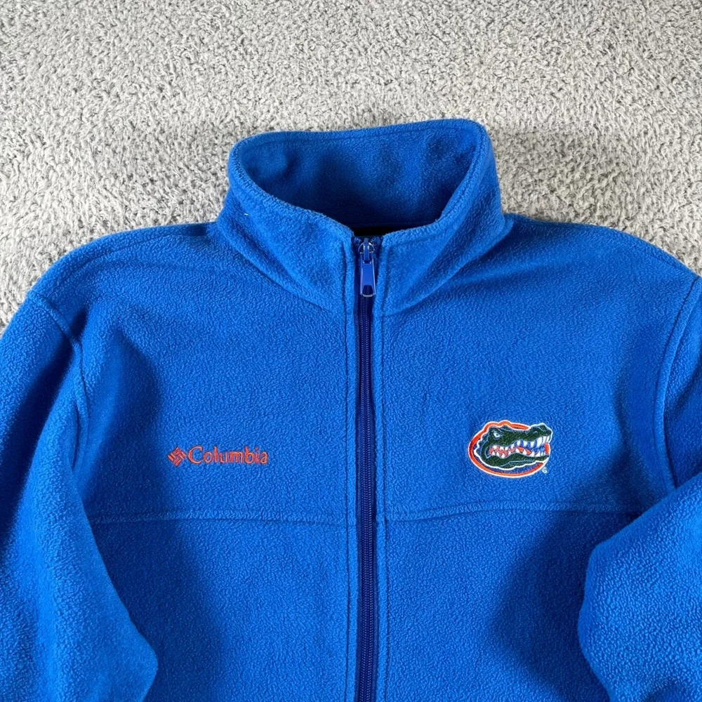 Columbia Mens Florida Gators Full Zip‎ Fleece Jacket Blue Size Large